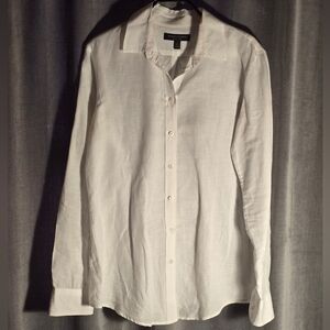 Banana Republic White Button Down Shirt Classic Top